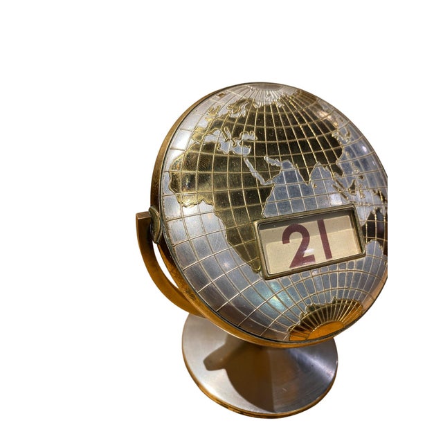 Mid-Century Modern Perpetual Globe Flip Calendar For Sale - Image 9 of 11