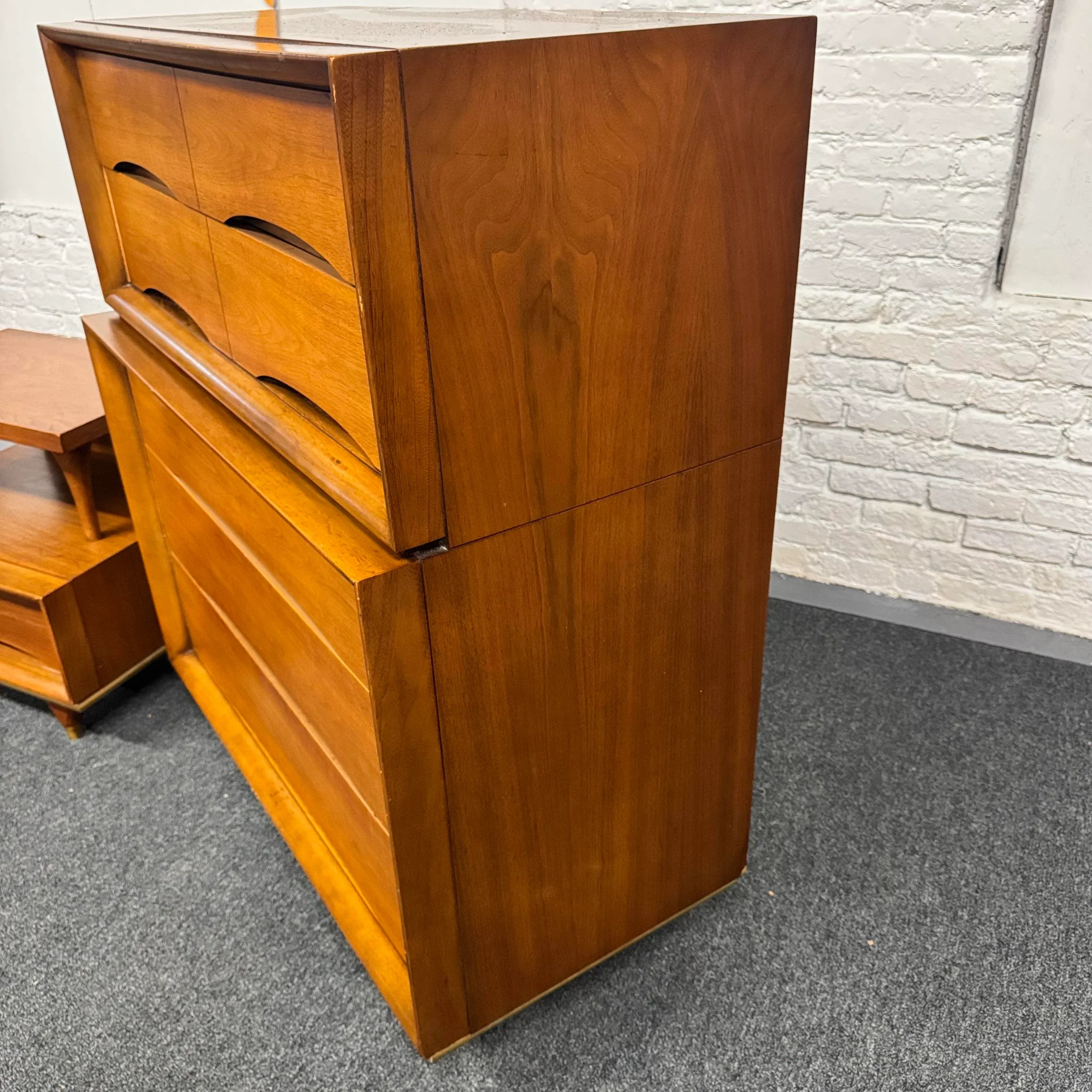 kent coffey elegante dresser Kent Coffey Elegante Vintage Mid Centurt Modern Highboy Dresser c. 1960s main image 1