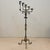 Spanish Revival Hand Forged Iron and Brass Torchère ~ Floor Candelabra For Sale - Image 4 of 18
