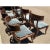 Solid walnut chairs. Modern Klismos dining chairs with upholstered seats cushions. The Robsjohn Gibbings style Klismos...