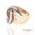 Metal 18k Solid Rose Gold Black and White Natural Diamond Ring For Sale - Image 7 of 10
