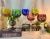 Mid 20th Century Multicolor Cut to Clear Bohemian Styled Wine Glasses- Set of 6 For Sale - Image 9 of 9