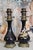 Napoleon III Lamps with Black Enameled Porcelain Stems, Set of 2 For Sale - Image 5 of 7