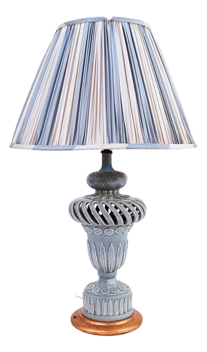 Large Spanish Table Lamp from Manises, 1960s