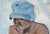 "Banker's Holiday" Figurative Painting, Oil on Canvas, Signed, 29x29 Wonderful Bay Area School figurative of tan man with...