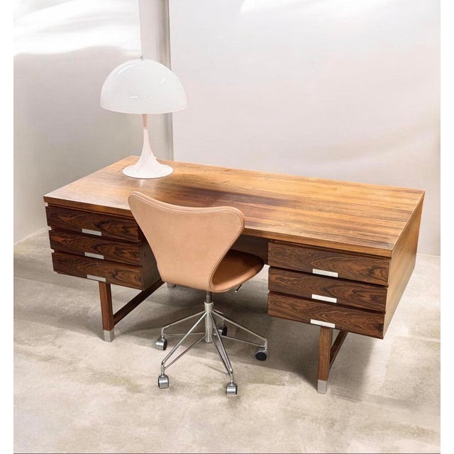 Rosewood freestanding desk model ep-401 | denmark, c. 1960 mid-century danish freestanding desk executed in rosewood and...