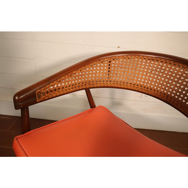 Vintage James Mont King Cole Style Bentwood Cane Arm Chair Mid Century Modern Retro 60's 70's Beech Wood For Sale - Image 6 of 11