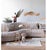 Contemporary Matthew Izzo Home Estelle Oatmeal Velvet Curved Banquette Sofa For Sale - Image 3 of 6