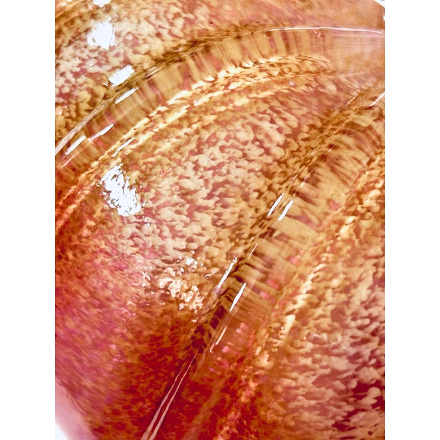 1990s Pink Sea Urchin Art Glass Vase For Sale - Image 5 of 6