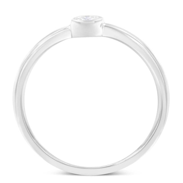 A classic look for the classic girl. Fashioned in stunning sterling silver, this promise ring features a shimmering 1/20...