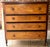 Antique American 4 drawer dresser mid 19th century. Solid wood construction. Beautiful tiger curly maple drawer fronts...