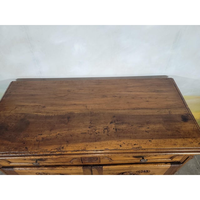 Tan Louis XV Style Low Walnut Sideboard For Sale - Image 8 of 13