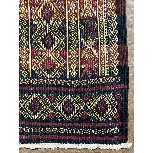 1980s Handwoven Persian Kilim Runner 4'1" X 10'10" For Sale - Image 5 of 6