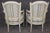 Early 20th Century Pair of Antique Louis XVI Style Paint Decorated Arm Chairs by Maison Jansen For Sale - Image 5 of 17
