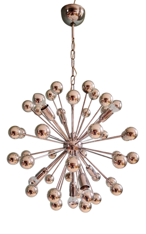 Space Age Sputnik Chandelier in Chromed Metal, 1960s