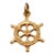 1980s 14k Gold Captain's Ship Wheel Charm or Pendant For Sale