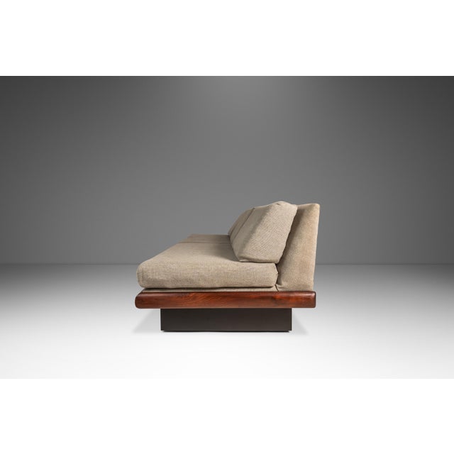 Wood Rare Mid-Century Modern Armless Three Seat Platform Sofa / Daybed Attributed to Adrian Pearsall for Craft Associates, Usa, C. 1960s For Sale - Image 7 of 18