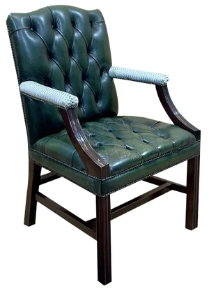 English Chesterfield Leather Armchair, 1970s