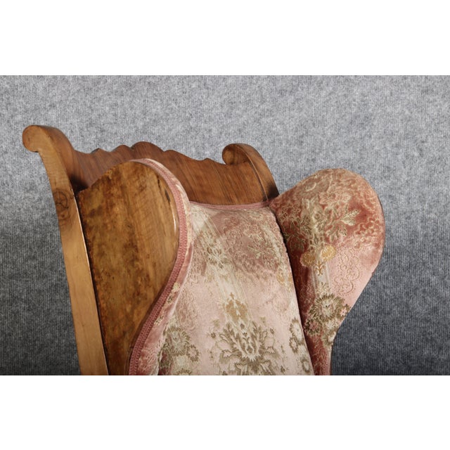 Antique Biedermeier Armchair in Walnut, 19th Century For Sale - Image 12 of 18