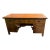Vintage Industrial Desk With Integrated Swing-Out Stools For Sale