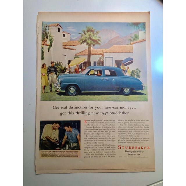 1946 Vintage Marshall Field Fur Salon Ad For Sale - Image 4 of 5