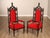 High Quality European Made Gothic Style Throne Armchairs Constructed From Solid Carved Wood With Tall Pierced Backs And...