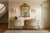 1990s Pair of Niermann Weeks Hand-Painted Neoclassical Sunburst Demilune Consoles For Sale - Image 9 of 12