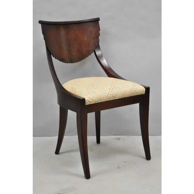 Late 20th Century Attributed to Pietro Constantini Italian Regency Mahogany Klismos Dining Chairs - Set of 4 For Sale - Image 15 of 15