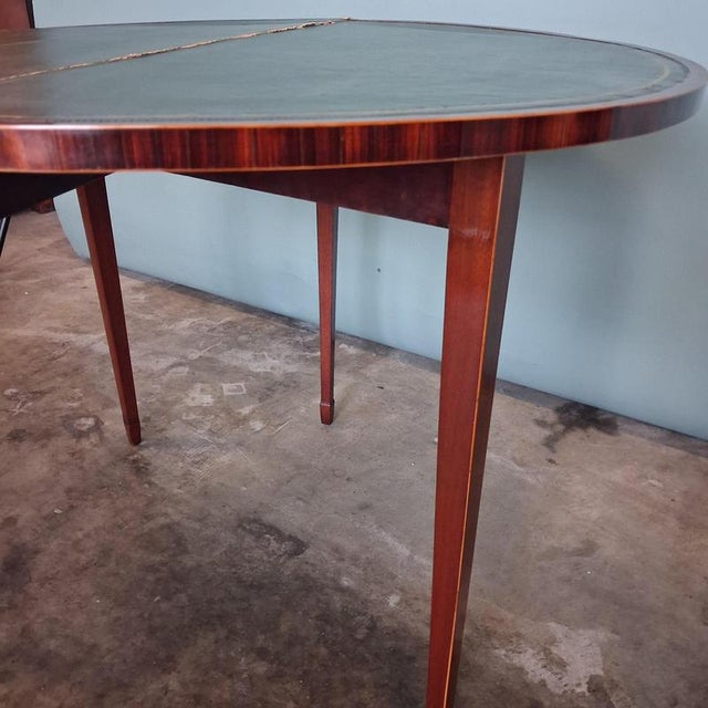 English Regency Gaming Table in Mahogany and Leather Top, 1820s For Sale - Image 15 of 18