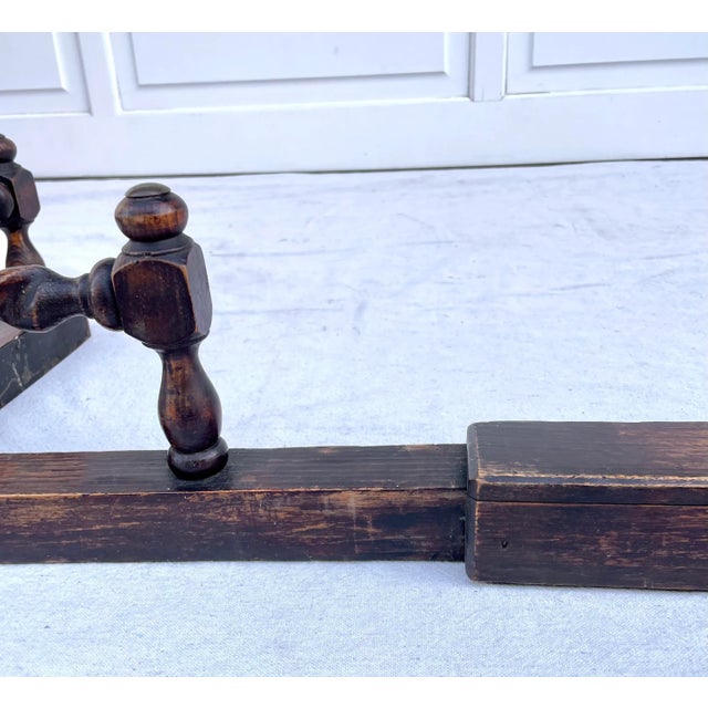 1800's Antique Turned Wood Fireplace Fender For Sale In Los Angeles - Image 6 of 12