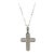 Diamond Cross Pendant Necklace in White Gold – 0.24ctw, 18in, New For Sale