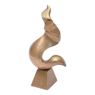 Vintage Antonio Grediaga Kieff Signed Bronze Abstract Sculpture For Sale