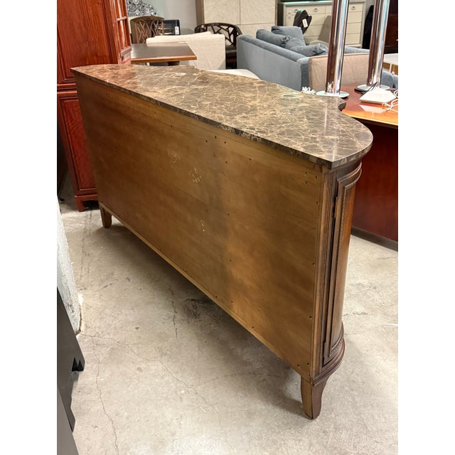 Century Furniture Marble-Top Serpentine Buffet For Sale - Image 11 of 12