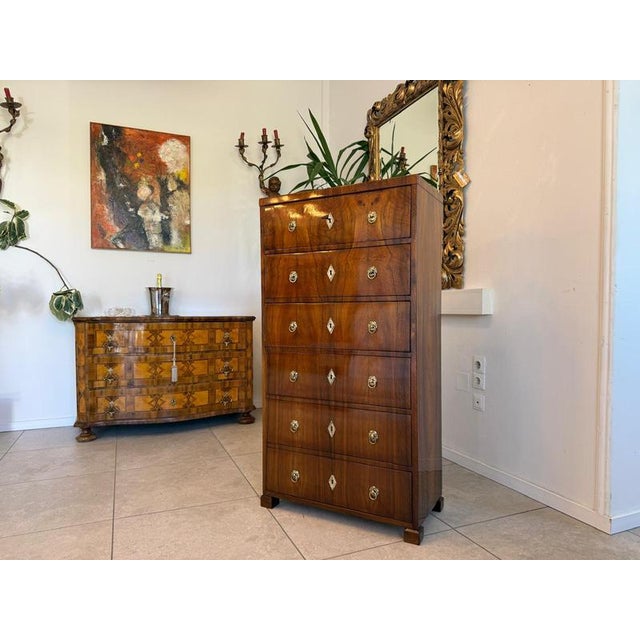 Biedermeier Week Dresser in Walnut For Sale - Image 16 of 16
