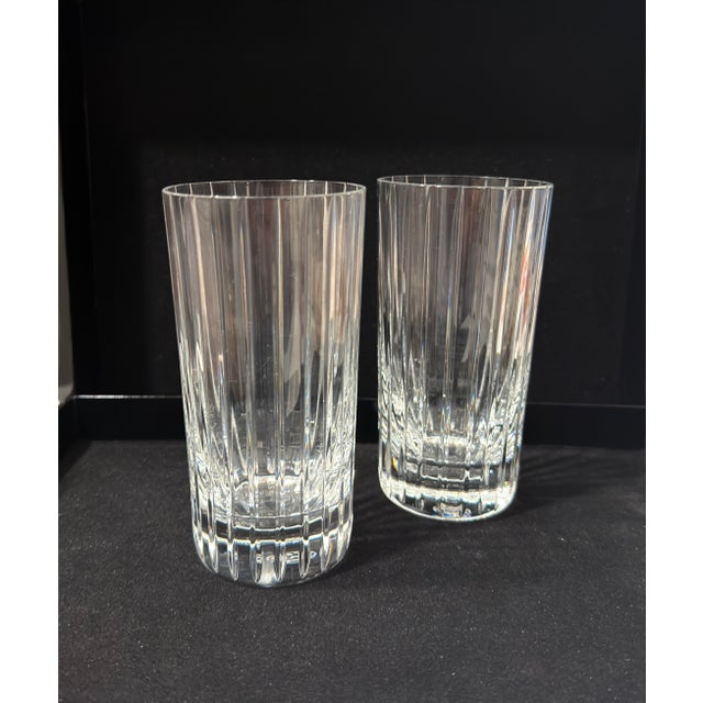 Baccarat Baccarat French Crystal Harmonie High Ball Glasses - Pair For Sale - Image 4 of 6