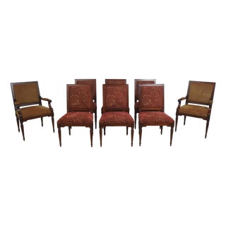 Set of 8 Hickory Chair Co. French Louis XVI Style Mahogany Dining Room Chairs For Sale