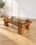 1970s Mid-Century Modern Italian Wood and Glass Coffee Table, 1970s For Sale - Image 5 of 11