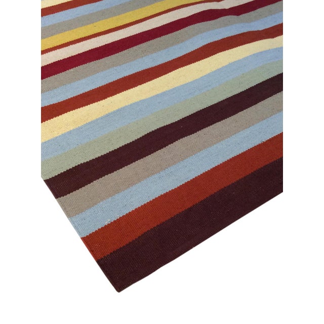 Modern Pasargad Home Anatolian Multi Cotton Area Rug- 5' 0" X 8' 0" For Sale - Image 3 of 4