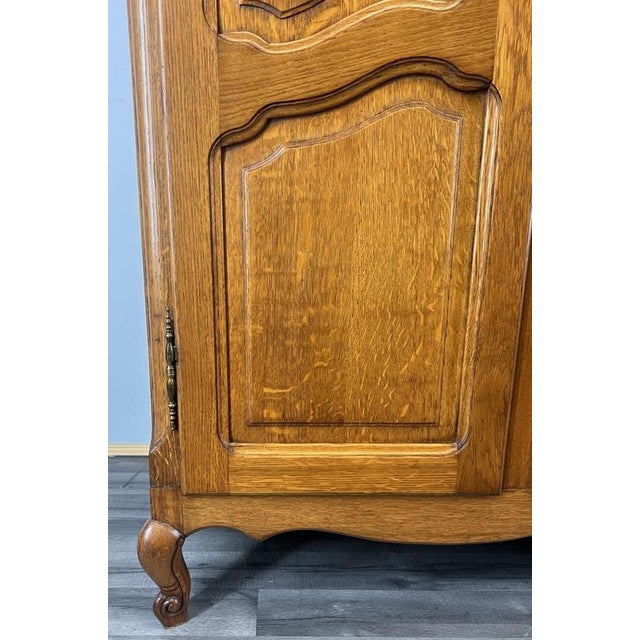 Vintage Louis XVI Wardrobe in Oak For Sale - Image 5 of 10