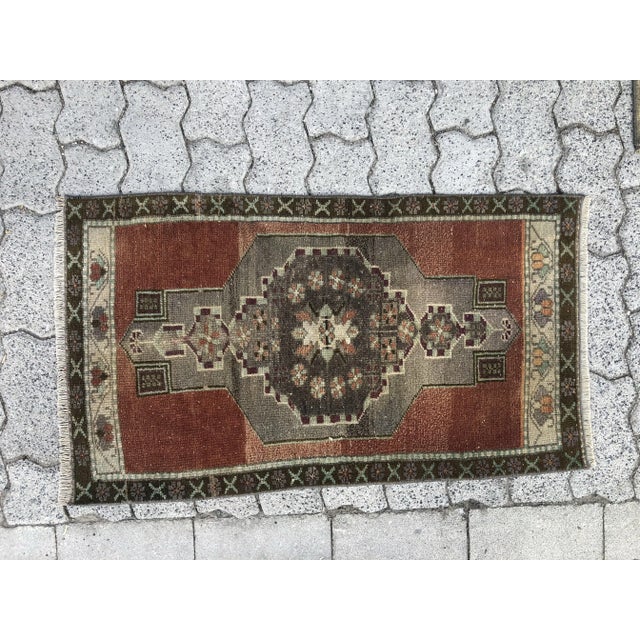 1960s Vintage Bohemian Wool Rug For Sale - Image 6 of 6