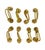 Late 20th Century Set of 8 Solid Brass Tassel Napkin Rings – Hollywood Regency / Traditional For Sale In Houston - Image 6 of 10