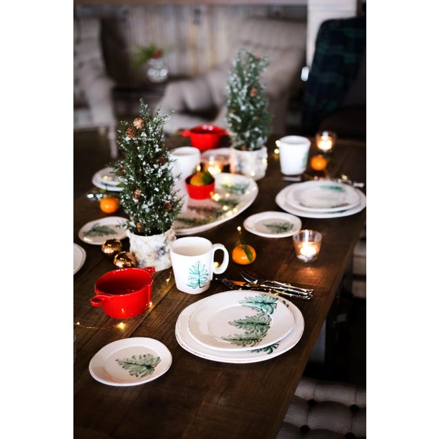 White VIETRI Lastra Holiday Sixteen-Piece Place Setting For Sale - Image 8 of 12