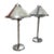Late 20th Century Postmodern Brushed Pewter & Faux Mica Table Lamps by Tensor - A Pair For Sale