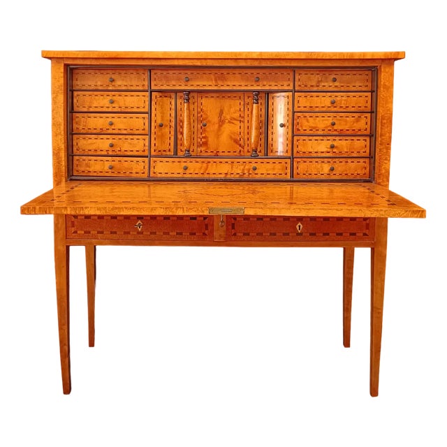 Antique Secretary in Birch, 1880s For Sale