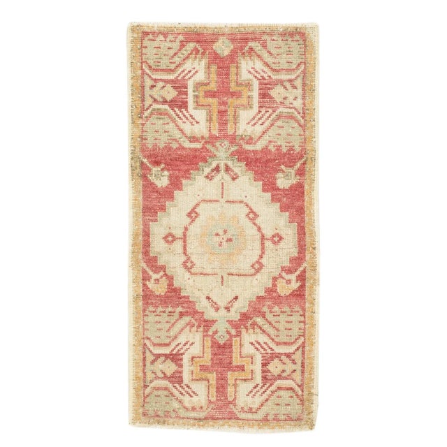 Vintage Mini Washed Out Rug For Sale - Image 4 of 4