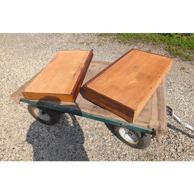 Antique Cherry Dressing Table With 2 Drawers 1860s For Sale - Image 11 of 18