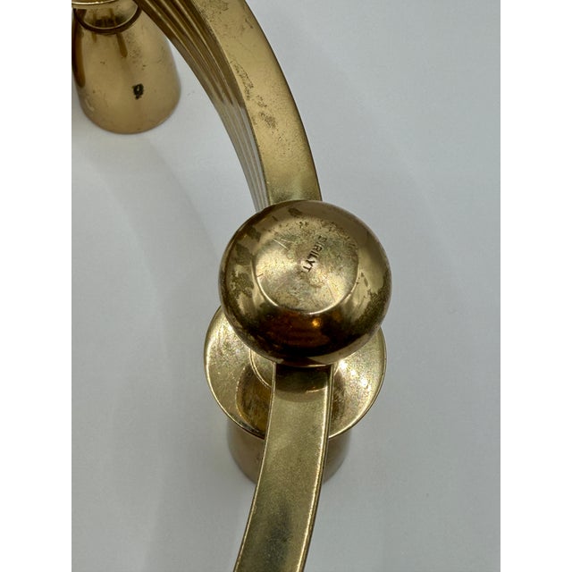 Metal Vintage Dirilyte Gold Tone 6 Candle Candelabra Set For Sale - Image 7 of 10