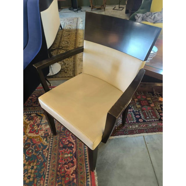 Wood and Leather Chair, 1950s For Sale - Image 6 of 6