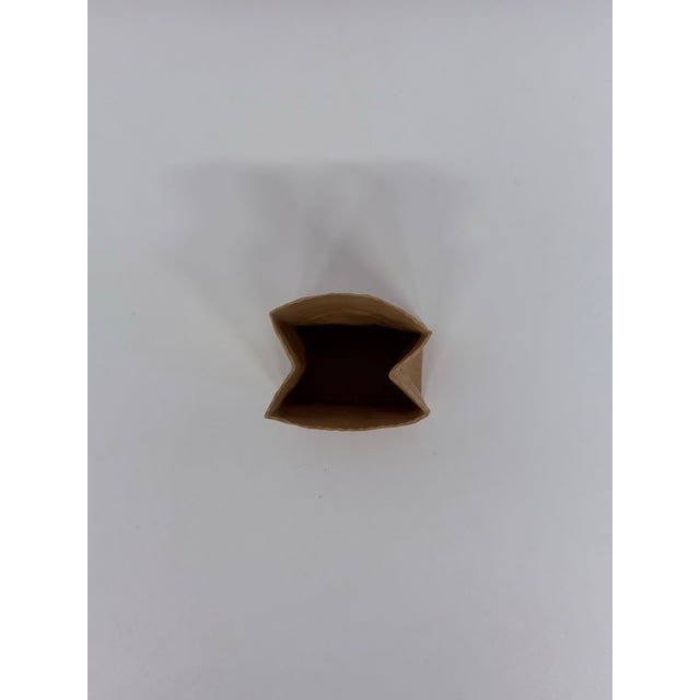 Ceramic Michael Harvey Ceramic Brown Paper Bag Pop Art Sculpture, 1970s For Sale - Image 7 of 12