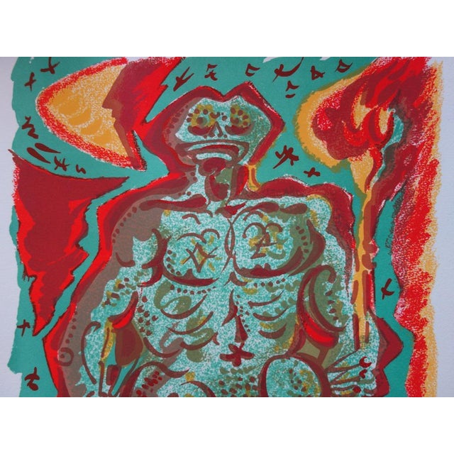 André MASSON Sea God Original lithograph Signed in pencil On Arches Vellum of 37 x 28 cm Excellent condition This piece is...